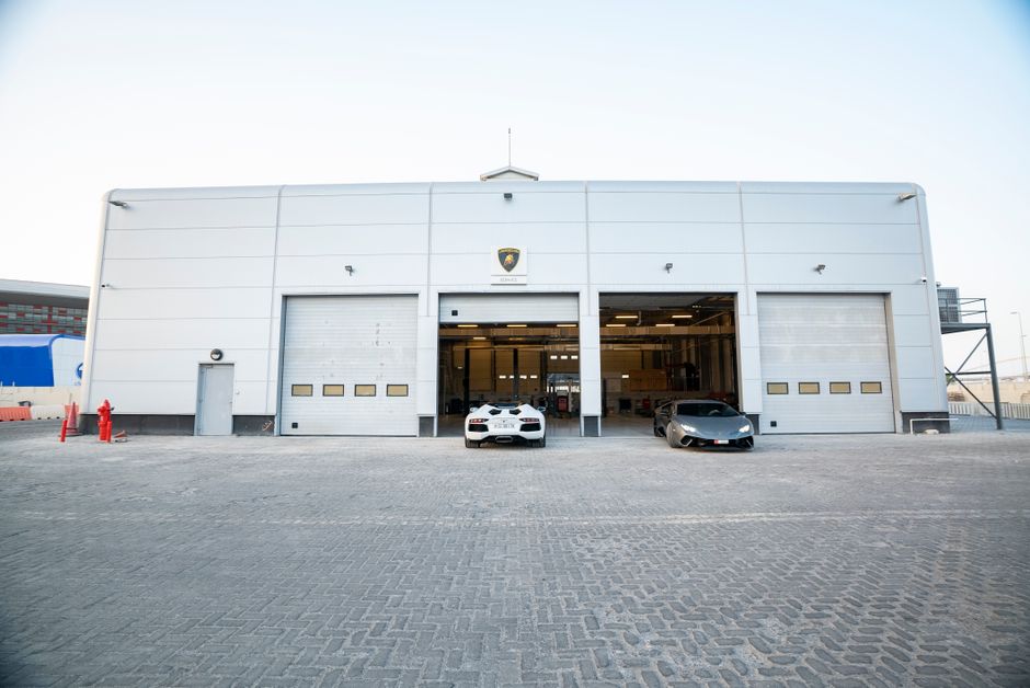 European sports car parked