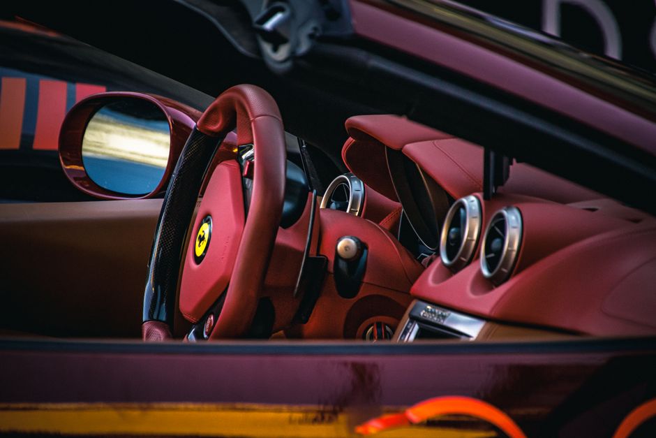 Luxury car interior and dashboard
