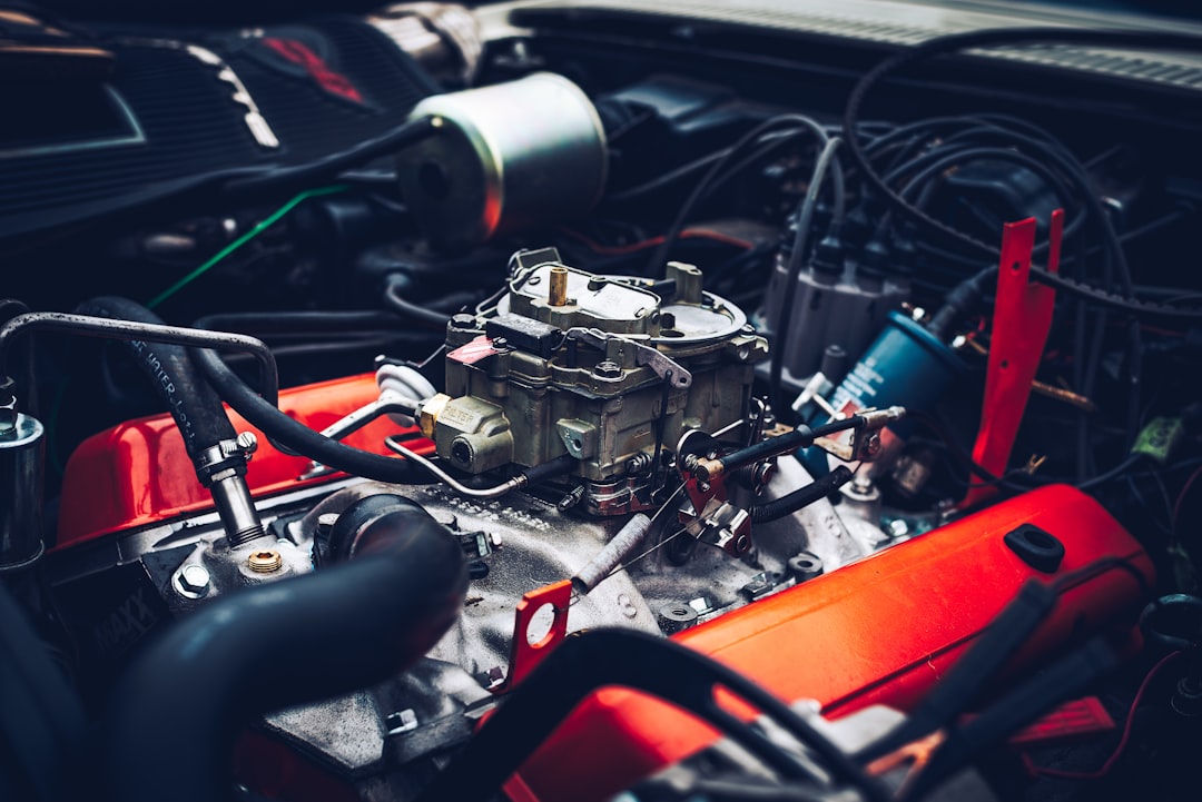 precision mechanical detail of exotic car engine components