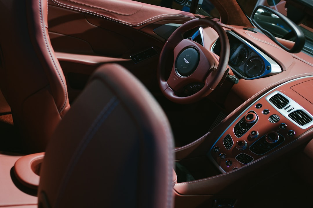Luxury car leather interior premium materials